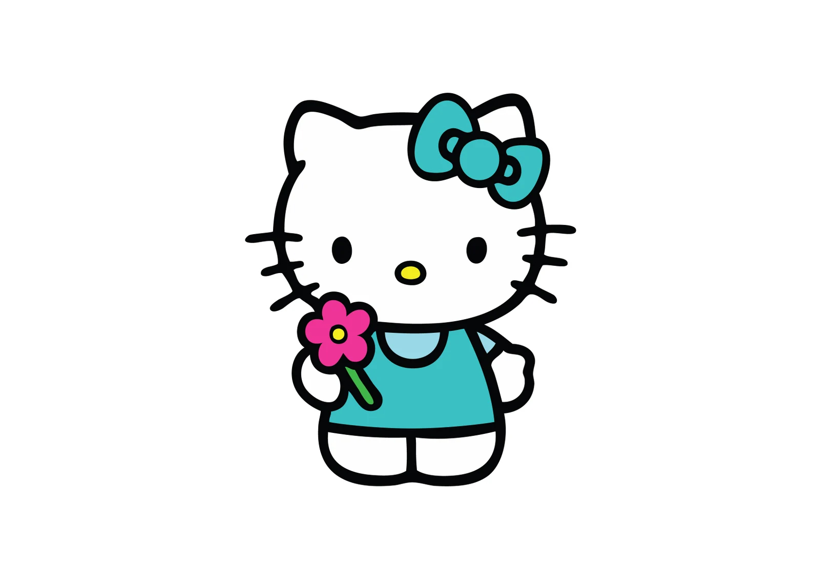 Hello Kitty Poster Do The Splits Poster Wall Art Sticky Poster